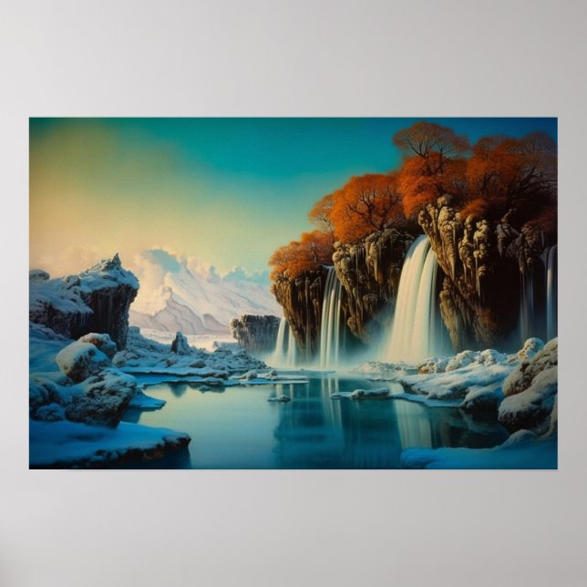 Winter in Valley Falls Poster (Front)