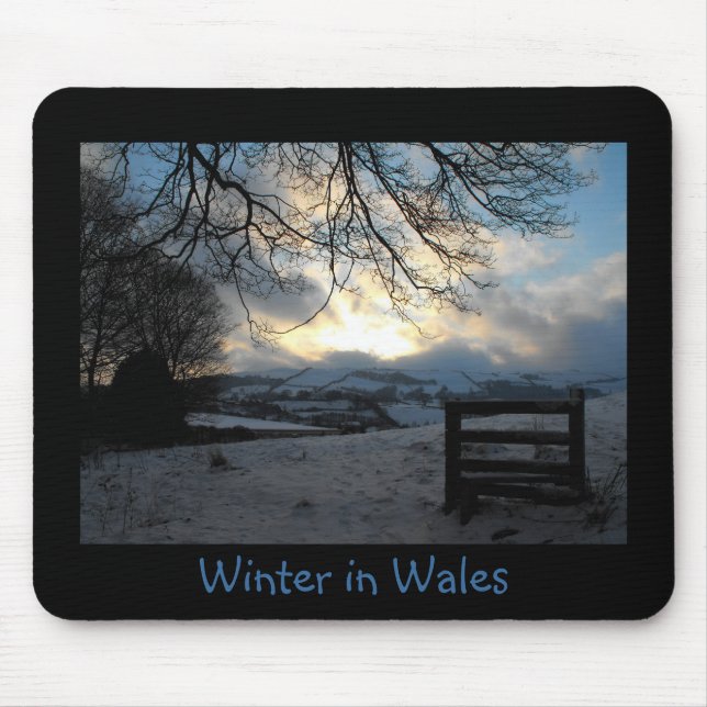 Winter in Wales photo mousemat (Front)