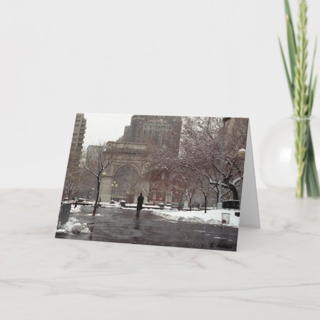 Winter in Washington Square (Season's Greetings) Holiday Card (Front)