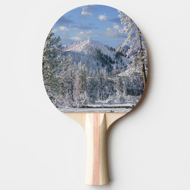 Winter in Yellowstone National Park, Wyoming Ping Pong Paddle (Front)