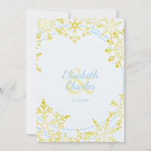 Winter Inspired Design for Wedding with Snowflakes Invitation