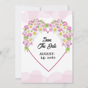 Winter Invitation Card Floral Birthday Party Card