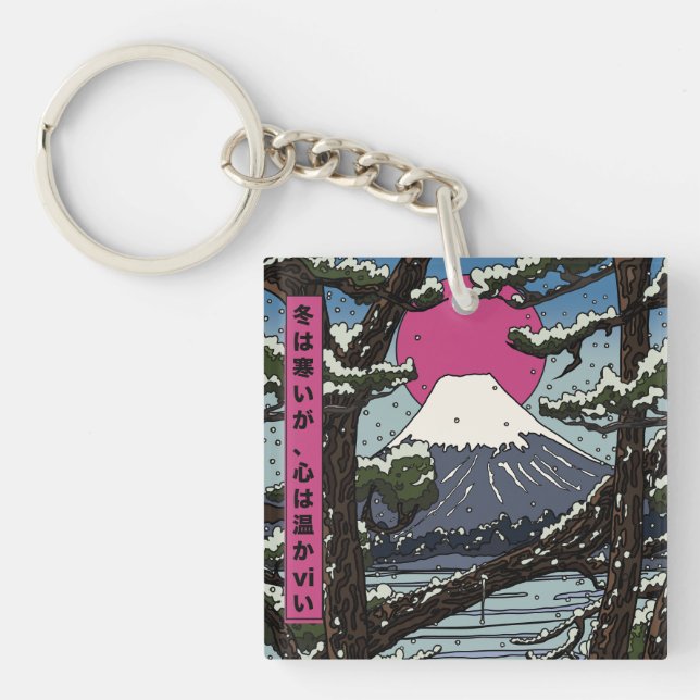 Winter is cold but the heart is warm key ring (Front)