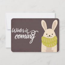 Winter is coming card