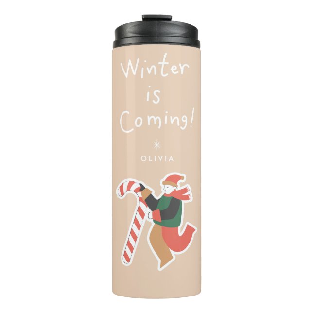Winter Is Coming | Personalised Holiday Travel Mug (Front)