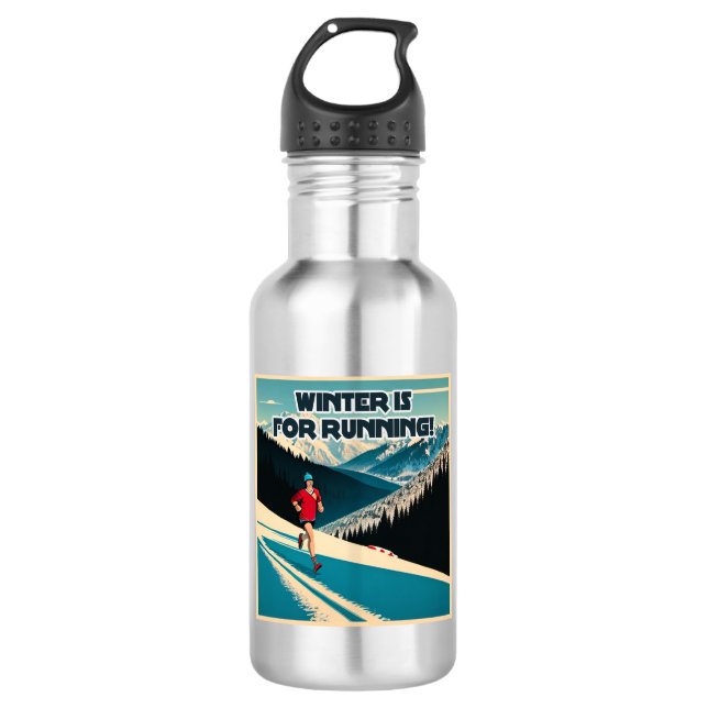 Winter Is For Running 532 Ml Water Bottle (Front)