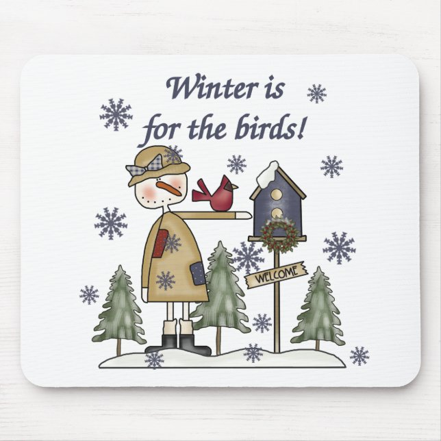 Winter is for the Birds Mouse Mat (Front)