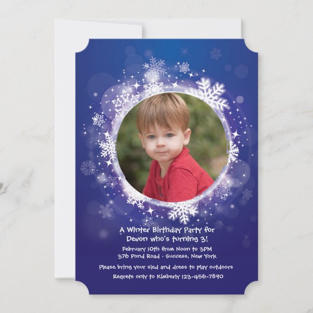 Winter is Here Photo Invitation (Front)