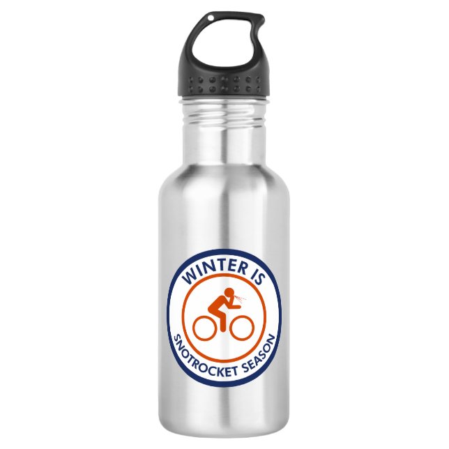 Winter Is Snot Rocket Season Cycling 532 Ml Water Bottle (Front)