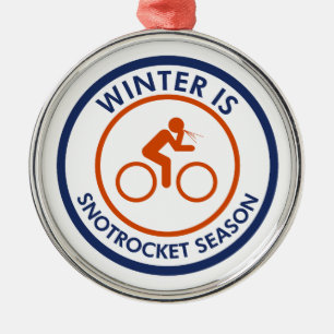 Winter Is Snot Rocket Season Cycling Metal Tree Decoration