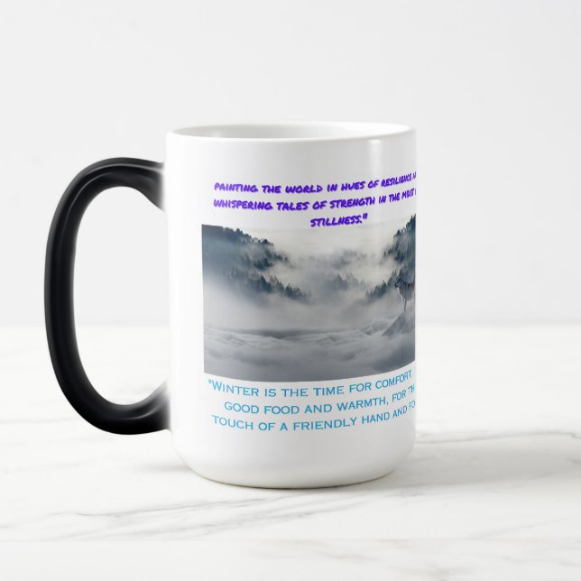 winter is the time for comfort magic mug (Left)