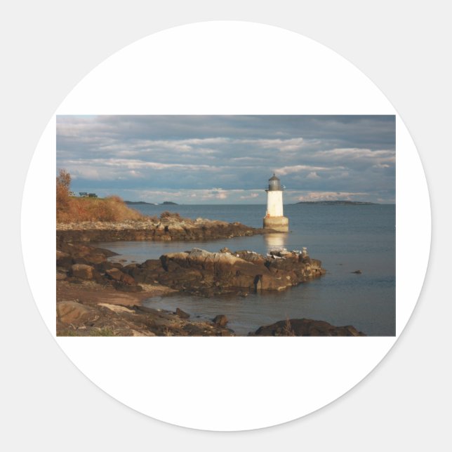 Winter Island Classic Round Sticker (Front)