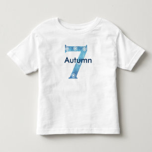Winter isnpired 7th birthday toddler T-Shirt