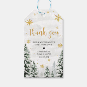 Winter It's Cold Outside Baby Shower Favour Tags