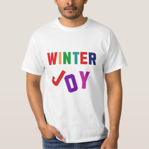 Winter Joy - Cosy Colourful Letters T-Shirt