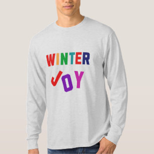 Winter Joy - Cosy Colourful Letters T-Shirt