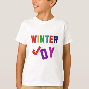 Winter Joy - Cosy Colourful Letters T-Shirt