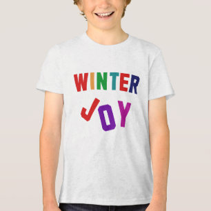 Winter Joy - Cosy Colourful Letters Tri-Blend Shirt
