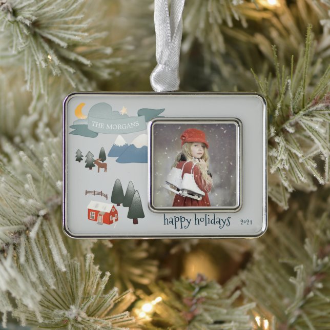 Winter Joy⎢ Personalised Photo Ornament (Tree)