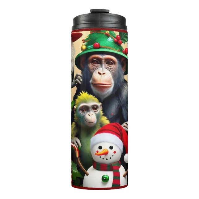 "Winter Jungle Escapade" Thermal Tumbler (Front)