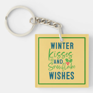 Winter Kisses And Snowflake Wishes-51963 Key Ring