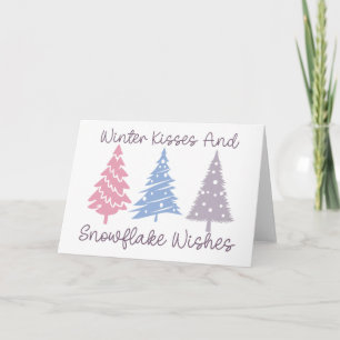 Winter Kisses and Snowflake Wishes Card