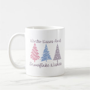 Winter Kisses and Snowflake Wishes Coffee Mug