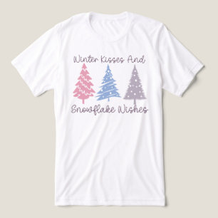 Winter Kisses and Snowflake Wishes Tri-Blend Shirt
