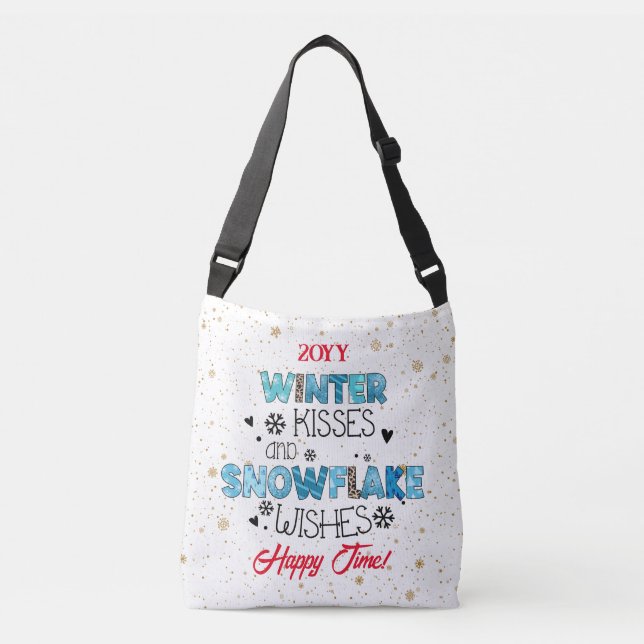 Winter Kisses Customise Crossbody Bag (Front)