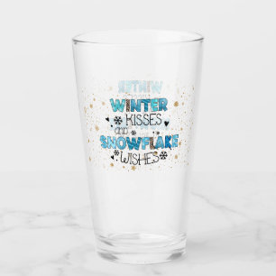 Winter Kisses Customise Glass