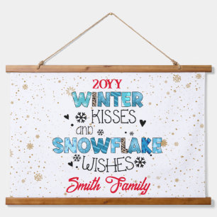 Winter Kisses Customise Hanging Tapestry