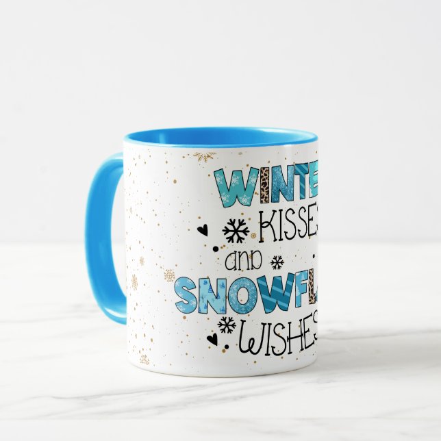 Winter Kisses Customise Mug (Front Left)