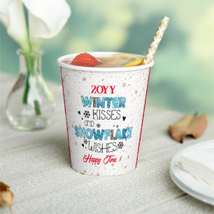 Winter Kisses Customise Paper Cups