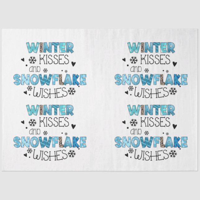 Winter Kisses Customise Tissue Paper (Front)
