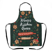 Winter Kitchen Queen Holiday Baking Apron