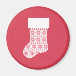 Winter Knit Christmas Stocking Magnet