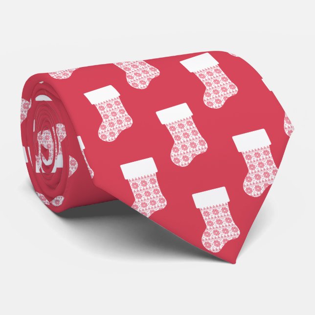 Winter Knit Christmas Stocking Tie (Rolled)