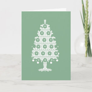 Winter Knit Christmas Tree Card