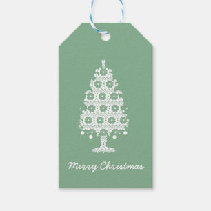 Winter Knit Christmas Tree Gift Tags