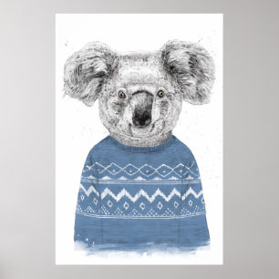 Winter koala poster