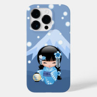 Winter Kokeshi Doll - Blue Mountain Geisha Girl