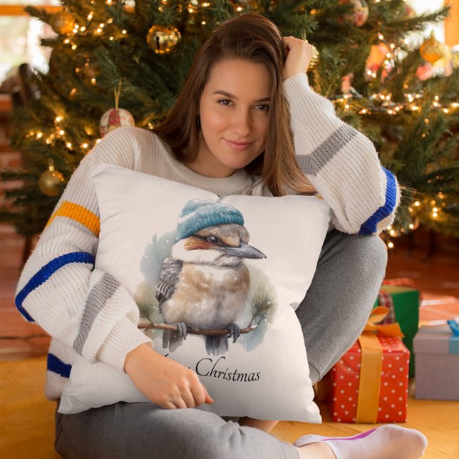 Winter Kookaburra Wishes, custom Cushion (Creator Uploaded)