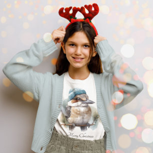Winter Kookaburra Wishes, custom T-Shirt