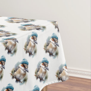 Winter Kookaburra Wishes, custom Tablecloth