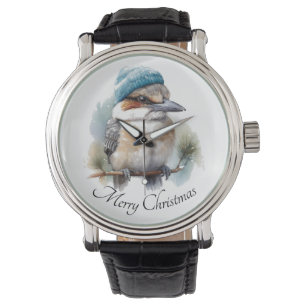 Winter Kookaburra Wishes, custom Watch
