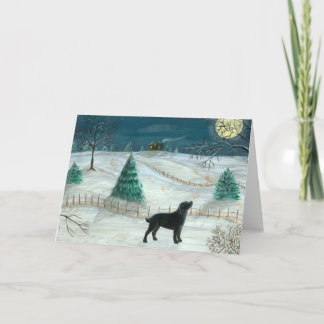 Winter Labrador Greeting Card