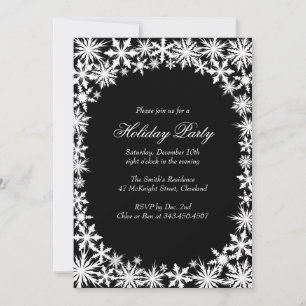 Winter Lace Holiday Party Invitation