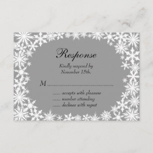 Winter Lace on Black RSVP