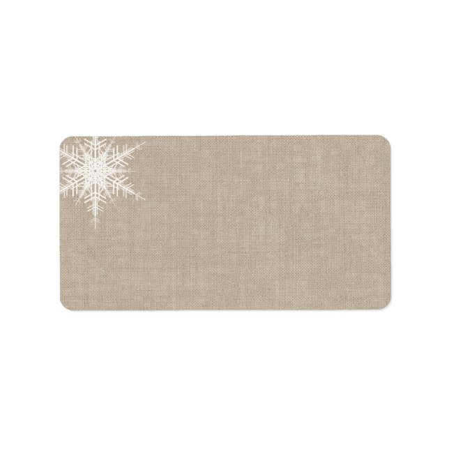 Winter Lace on Burlap Address Label (Front)