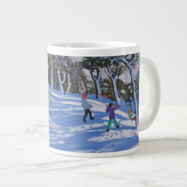Winter Ladmanlow Derbyshire 2013 Large Coffee Mug (Front Right)